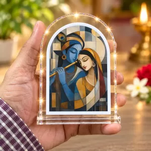 Radha Krishna L Shape Acrylic Showpiece 3 X 3.5 Inch For Home, Office And Car (F175947) Radha Krishna L Shape Acrylic Showpiece 3 X 3.5 Inch For Home, Office And Car (F175947)