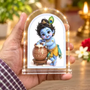 Lord Krishna L Shape Acrylic Showpiece 3 X 3.5 Inch For Home, Office And Car (F175948) Lord Krishna L Shape Acrylic Showpiece 3 X 3.5 Inch For Home, Office And Car (F175948)