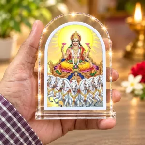 Surya Dev L Shape Acrylic Showpiece 3 X 3.5 Inch For Home, Office And Car (F175954) Surya Dev L Shape Acrylic Showpiece 3 X 3.5 Inch For Home, Office And Car (F175954)
