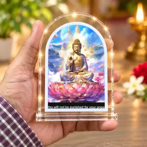 Buddha L Shape Acrylic Showpiece 3 X 3.5 Inch For Home, Office And Car (F175958) Buddha L Shape Acrylic Showpiece 3 X 3.5 Inch For Home, Office And Car (F175958)