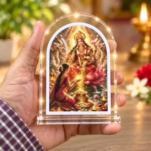 Goddess Lakshmi L Shape Acrylic Showpiece 3 X 3.5 Inch For Home, Office And Car (F175964) Goddess Lakshmi L Shape Acrylic Showpiece 3 X 3.5 Inch For Home, Office And Car (F175964)