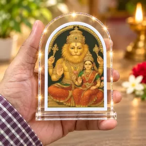 Lakshmi Narasimha L Shape Acrylic Showpiece 3 X 3.5 Inch For Home, Office And Car (F175972) Lakshmi Narasimha L Shape Acrylic Showpiece 3 X 3.5 Inch For Home, Office And Car (F175972)