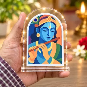 Lord Krishna L Shape Acrylic Showpiece 3 X 3.5 Inch For Home, Office And Car (F175979) Lord Krishna L Shape Acrylic Showpiece 3 X 3.5 Inch For Home, Office And Car (F175979)
