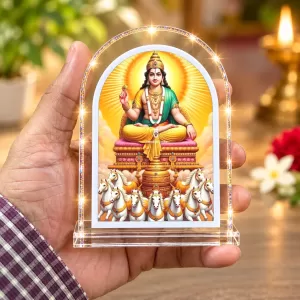 Surya Dev L Shape Acrylic Showpiece 3 X 3.5 Inch For Home, Office And Car (F175983) Surya Dev L Shape Acrylic Showpiece 3 X 3.5 Inch For Home, Office And Car (F175983)