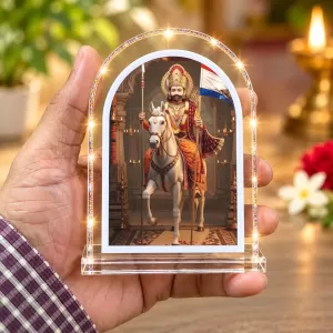 Khatu Shyam Ji L Shape Acrylic Showpiece 3 X 3.5 Inch For Home, Office And Car (F175984) Khatu Shyam Ji L Shape Acrylic Showpiece 3 X 3.5 Inch For Home, Office And Car (F175984)