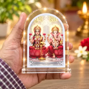 Lakshmi Ganesha L Shape Acrylic Showpiece 3 X 3.5 Inch For Home, Office And Car (F175990) Lakshmi Ganesha L Shape Acrylic Showpiece 3 X 3.5 Inch For Home, Office And Car (F175990)