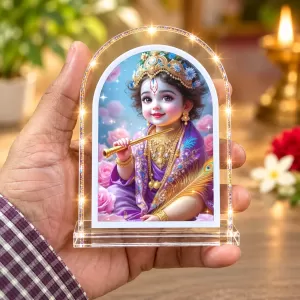 Lord Krishna L Shape Acrylic Showpiece 3 X 3.5 Inch For Home, Office And Car (F175993) Lord Krishna L Shape Acrylic Showpiece 3 X 3.5 Inch For Home, Office And Car (F175993)