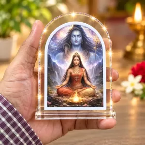 Shiva Parvati L Shape Acrylic Showpiece 3 X 3.5 Inch For Home, Office And Car (F175996) Shiva Parvati L Shape Acrylic Showpiece 3 X 3.5 Inch For Home, Office And Car (F175996)
