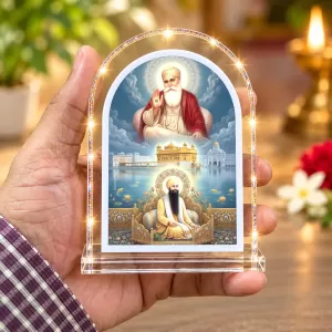 Guru Nanak Dev Ji L Shape Acrylic Showpiece 3 X 3.5 Inch For Home, Office And Car (F176003) Guru Nanak Dev Ji L Shape Acrylic Showpiece 3 X 3.5 Inch For Home, Office And Car (F176003)