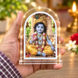 Lord Krishna L Shape Acrylic Showpiece 3 X 3.5 Inch For Home, Office And Car (F176005) Lord Krishna L Shape Acrylic Showpiece 3 X 3.5 Inch For Home, Office And Car (F176005)