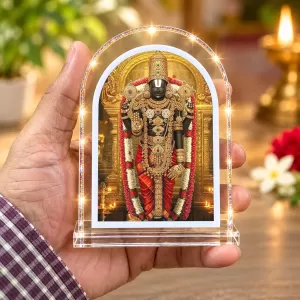 Lord Venkateswara L Shape Acrylic Showpiece 3 X 3.5 Inch For Home, Office And Car (F176011) Lord Venkateswara L Shape Acrylic Showpiece 3 X 3.5 Inch For Home, Office And Car (F176011)
