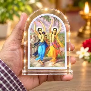 Shree Chaitannya L Shape Acrylic Showpiece 3 X 3.5 Inch For Home, Office And Car (F176026)
