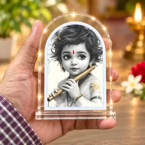 Lord Krishna L Shape Acrylic Showpiece 3 X 3.5 Inch For Home, Office And Car (F176041) Lord Krishna L Shape Acrylic Showpiece 3 X 3.5 Inch For Home, Office And Car (F176041)