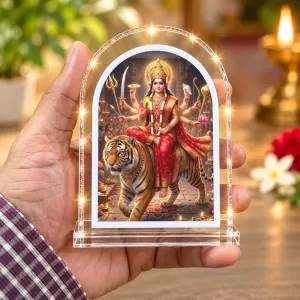 Durga Maa L Shape Acrylic Showpiece 3 X 3.5 Inch For Home, Office And Car (F176045) Durga Maa L Shape Acrylic Showpiece 3 X 3.5 Inch For Home, Office And Car (F176045)
