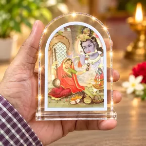 Shree Krishna L Shape Acrylic Showpiece 3 X 3.5 Inch For Home, Office And Car (F176052) Shree Krishna L Shape Acrylic Showpiece 3 X 3.5 Inch For Home, Office And Car (F176052)