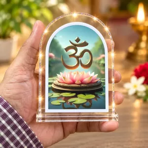 Om Symbol L Shape Acrylic Showpiece 3 X 3.5 Inch For Home, Office And Car (F176056) Om Symbol L Shape Acrylic Showpiece 3 X 3.5 Inch For Home, Office And Car (F176056)