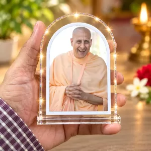 Radhanath Swami L Shape Acrylic Showpiece 3 X 3.5 Inch For Home, Office And Car (F176059) Radhanath Swami L Shape Acrylic Showpiece 3 X 3.5 Inch For Home, Office And Car (F176059)