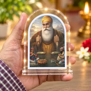 Guru Nanak Ji L Shape Acrylic Showpiece 3 X 3.5 Inch For Home, Office And Car (F176060) Guru Nanak Ji L Shape Acrylic Showpiece 3 X 3.5 Inch For Home, Office And Car (F176060)