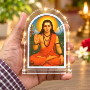 Adi Shankaracharya L Shape Acrylic Showpiece 3 X 3.5 Inch For Home, Office And Car (F176068)