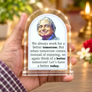 A. P. J. Abdul Kalam L Shape Acrylic Showpiece 3 X 3.5 Inch For Home, Office And Car (F176073) A. P. J. Abdul Kalam L Shape Acrylic Showpiece 3 X 3.5 Inch For Home, Office And Car (F176073)