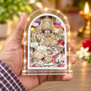 Goddess Chamundeshwari L Shape Acrylic Showpiece 3 X 3.5 Inch For Home, Office And Car (F176075) Goddess Chamundeshwari L Shape Acrylic Showpiece 3 X 3.5 Inch For Home, Office And Car (F176075)