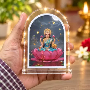 Goddess Lakshmi L Shape Acrylic Showpiece 3 X 3.5 Inch For Home, Office And Car (F176084)