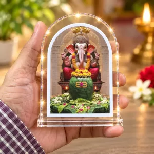 Lord Ganesha L Shape Acrylic Showpiece 3 X 3.5 Inch For Home, Office And Car (F176093) Lord Ganesha L Shape Acrylic Showpiece 3 X 3.5 Inch For Home, Office And Car (F176093)