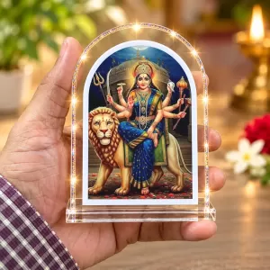 Durga Maa L Shape Acrylic Showpiece 3 X 3.5 Inch For Home, Office And Car (F176102) Durga Maa L Shape Acrylic Showpiece 3 X 3.5 Inch For Home, Office And Car (F176102)