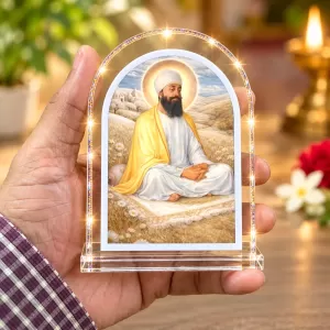 Guru Nanak Ji L Shape Acrylic Showpiece 3 X 3.5 Inch For Home, Office And Car (F176114) Guru Nanak Ji L Shape Acrylic Showpiece 3 X 3.5 Inch For Home, Office And Car (F176114)