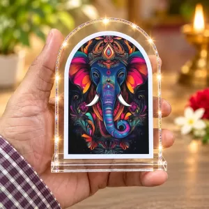 Lord Ganesha L Shape Acrylic Showpiece 3 X 3.5 Inch For Home, Office And Car (F176117) Lord Ganesha L Shape Acrylic Showpiece 3 X 3.5 Inch For Home, Office And Car (F176117)