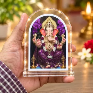 Lord Ganesha L Shape Acrylic Showpiece 3 X 3.5 Inch For Home, Office And Car (F176123) Lord Ganesha L Shape Acrylic Showpiece 3 X 3.5 Inch For Home, Office And Car (F176123)