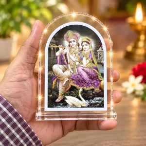 Radha Krishna L Shape Acrylic Showpiece 3 X 3.5 Inch For Home, Office And Car (F176126) Radha Krishna L Shape Acrylic Showpiece 3 X 3.5 Inch For Home, Office And Car (F176126)