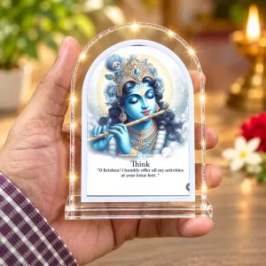 Lord Krishna L Shape Acrylic Showpiece 3 X 3.5 Inch For Home, Office And Car (F176136)
