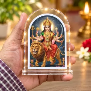 Durga Maa L Shape Acrylic Showpiece 3 X 3.5 Inch For Home, Office And Car (F176151) Durga Maa L Shape Acrylic Showpiece 3 X 3.5 Inch For Home, Office And Car (F176151)