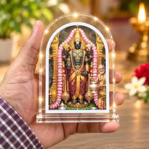 Lord Venkateswara L Shape Acrylic Showpiece 3 X 3.5 Inch For Home, Office And Car (F176153)