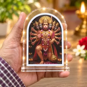 Panchmukhi Hanuman L Shape Acrylic Showpiece 3 X 3.5 Inch For Home, Office And Car (F176157) Panchmukhi Hanuman L Shape Acrylic Showpiece 3 X 3.5 Inch For Home, Office And Car (F176157)
