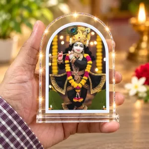 Lord Krishna L Shape Acrylic Showpiece 3 X 3.5 Inch For Home, Office And Car (F176164) Lord Krishna L Shape Acrylic Showpiece 3 X 3.5 Inch For Home, Office And Car (F176164)