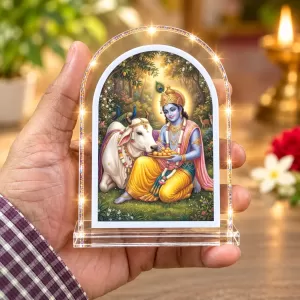 Lord Krishna L Shape Acrylic Showpiece 3 X 3.5 Inch For Home, Office And Car (F176165) Lord Krishna L Shape Acrylic Showpiece 3 X 3.5 Inch For Home, Office And Car (F176165)