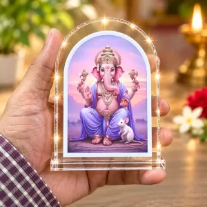 Lord Ganesha L Shape Acrylic Showpiece 3 X 3.5 Inch For Home, Office And Car (F176169) Lord Ganesha L Shape Acrylic Showpiece 3 X 3.5 Inch For Home, Office And Car (F176169)