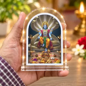 Lord Vishnu L Shape Acrylic Showpiece 3 X 3.5 Inch For Home, Office And Car (F176174) Lord Vishnu L Shape Acrylic Showpiece 3 X 3.5 Inch For Home, Office And Car (F176174)