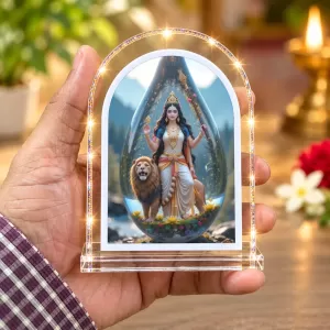 Maa Durga L Shape Acrylic Showpiece 3 X 3.5 Inch For Home, Office And Car (F176176) Maa Durga L Shape Acrylic Showpiece 3 X 3.5 Inch For Home, Office And Car (F176176)