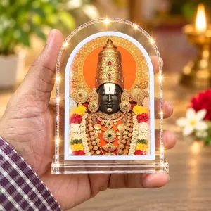 Lord Venkateswara L Shape Acrylic Showpiece 3 X 3.5 Inch For Home, Office And Car (F176179)