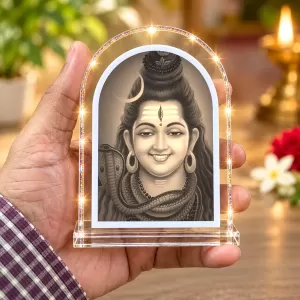 Lord Shiva L Shape Acrylic Showpiece 3 X 3.5 Inch For Home, Office And Car (F176182)