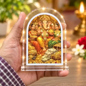Lord Ganesha L Shape Acrylic Showpiece 3 X 3.5 Inch For Home, Office And Car (F176187) Lord Ganesha L Shape Acrylic Showpiece 3 X 3.5 Inch For Home, Office And Car (F176187)