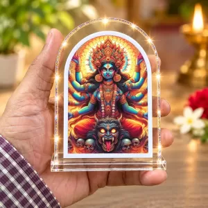 Kali Maa L Shape Acrylic Showpiece 3 X 3.5 Inch For Home, Office And Car (F176189)