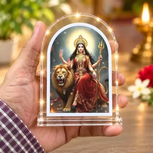 Durga Maa L Shape Acrylic Showpiece 3 X 3.5 Inch For Home, Office And Car (F176196) Durga Maa L Shape Acrylic Showpiece 3 X 3.5 Inch For Home, Office And Car (F176196)
