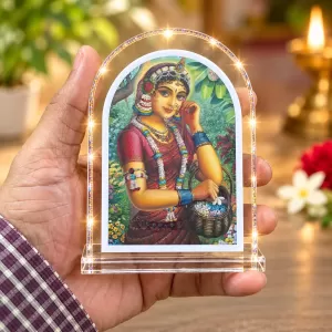 Radha Rani L Shape Acrylic Showpiece 3 X 3.5 Inch For Home, Office And Car (F176197)