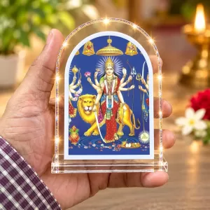 Durga Maa L Shape Acrylic Showpiece 3 X 3.5 Inch For Home, Office And Car (F176198) Durga Maa L Shape Acrylic Showpiece 3 X 3.5 Inch For Home, Office And Car (F176198)