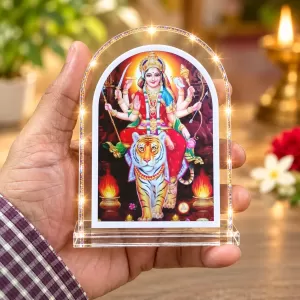 Durga Maa L Shape Acrylic Showpiece 3 X 3.5 Inch For Home, Office And Car (F176199) Durga Maa L Shape Acrylic Showpiece 3 X 3.5 Inch For Home, Office And Car (F176199)