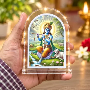 Lord Krishna L Shape Acrylic Showpiece 3 X 3.5 Inch For Home, Office And Car (F176204) Lord Krishna L Shape Acrylic Showpiece 3 X 3.5 Inch For Home, Office And Car (F176204)